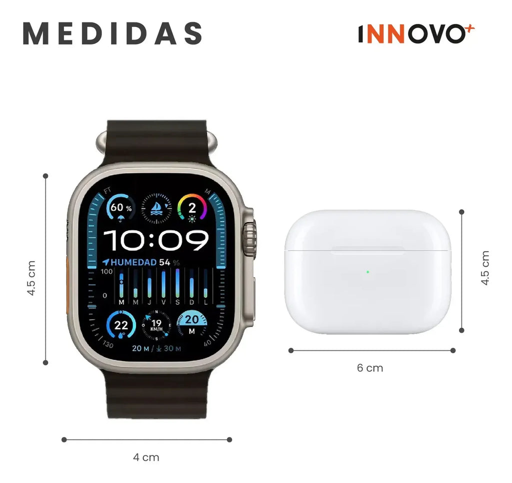 Smart Watch Con Accesorios Audífonos 7 Pulsos
