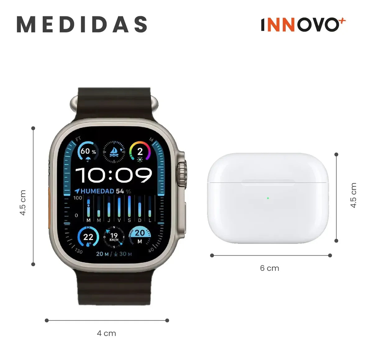 Smart Watch Con Accesorios Audífonos 7 Pulsos