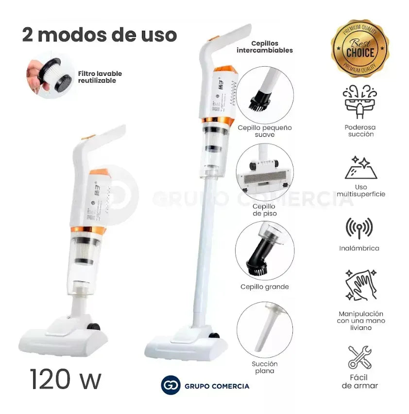 Aspiradora Portátil Inalámbrica Vertical Mano Multiuso