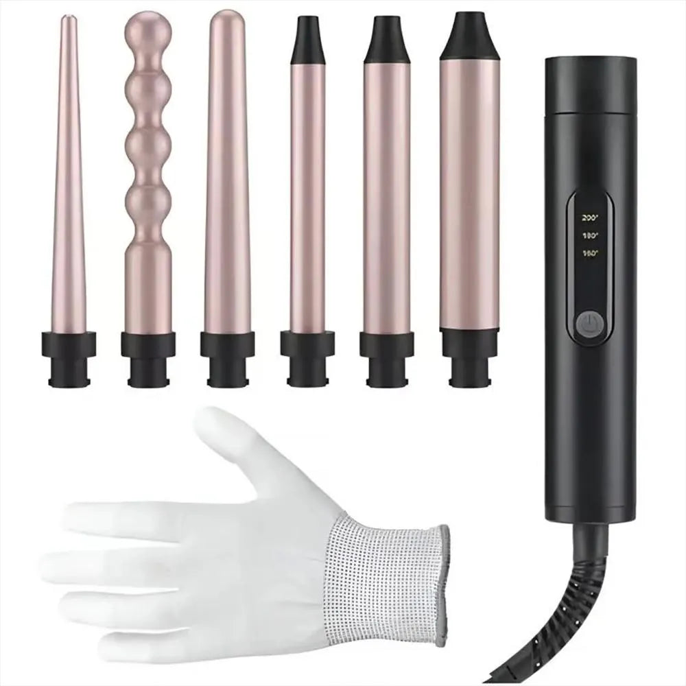 Pinza Rizador 6 En 1 Para Cabello Profesional Beautiful Curl