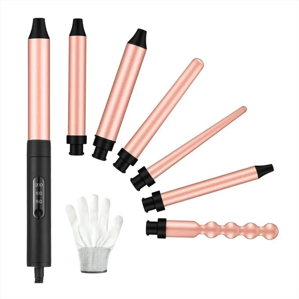 Pinza Rizador 6 En 1 Para Cabello Profesional Beautiful Curl
